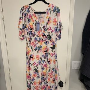 Floral print nursing dress